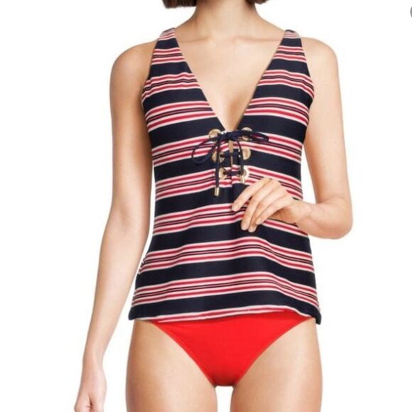 La Blanca NWT Sailor Tankini Top 20W - Picture 1 of 9